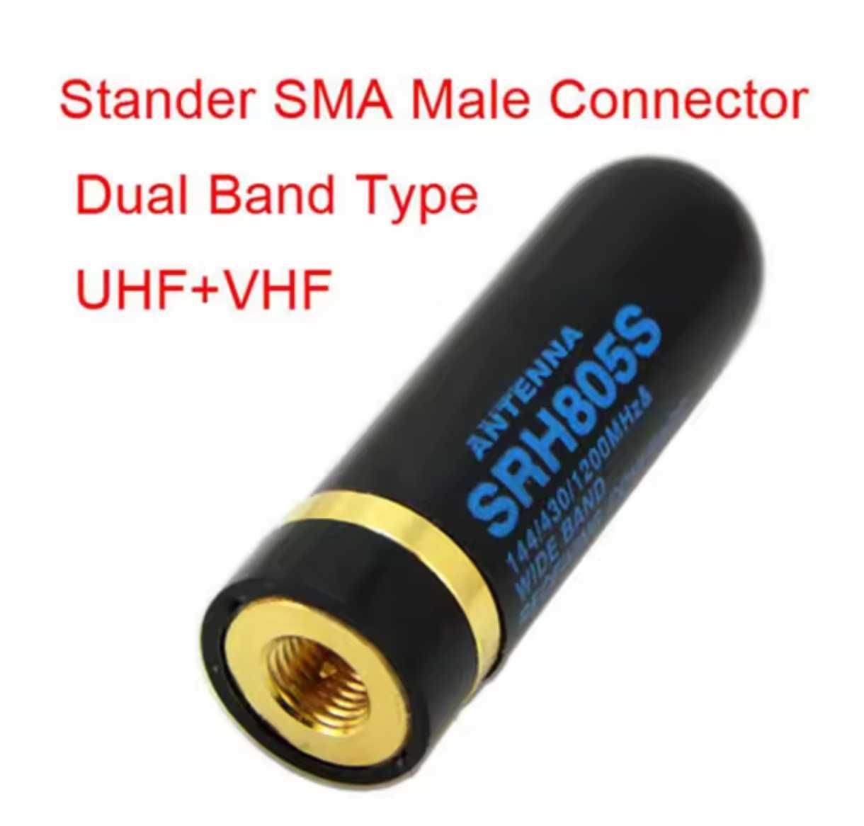 SMA Antena UHF VHF dual band Macho para rádio Baofeng, Kenwood Linton