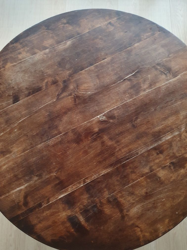 Okrągły drewniany stół 80 cm