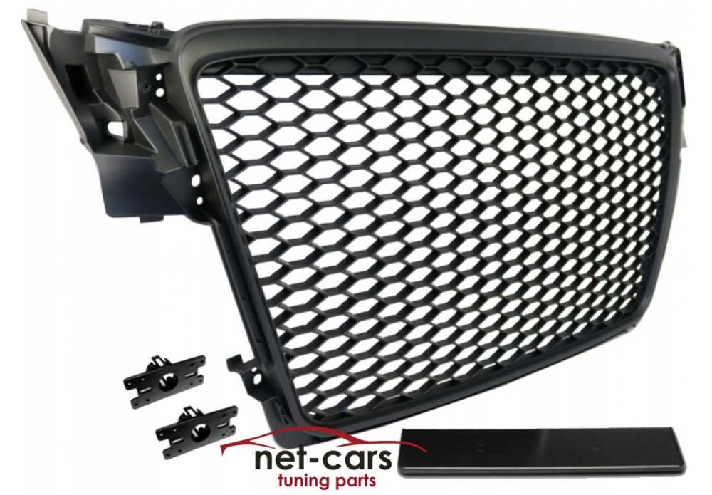 Grill AUDI A4 B8 08-11 wzór RS czarny mat