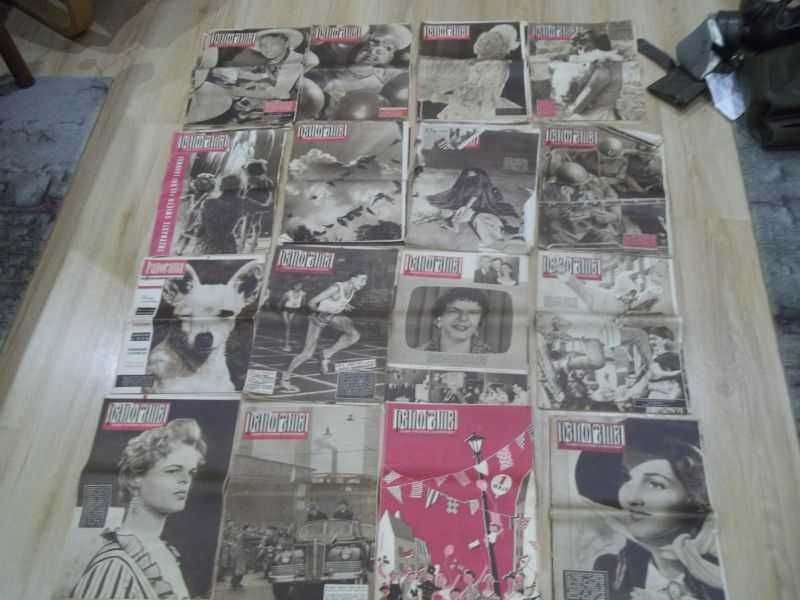 stara gazeta zestaw Panorama lata 1951 r różne lata 18 szt