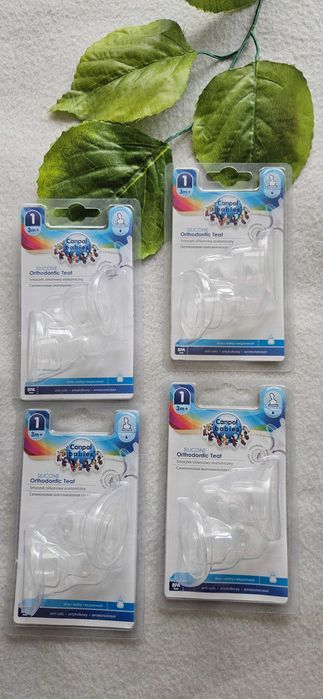 Smoczek smoczki Canpol do butelki silikonowy anatomiczny 1m gryzak na