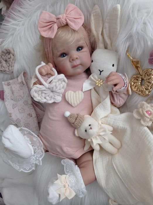 Lalka w typie reborn z wyprawką prezent lala miękki brzuszek