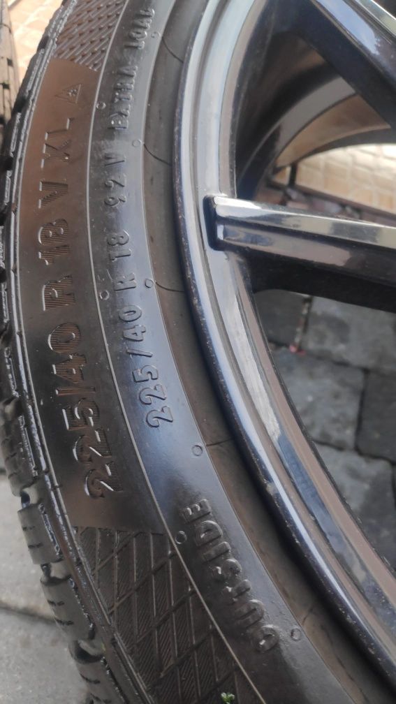 Alufelgi Vossen 18" 5x112 z oponami zimowymi Continental