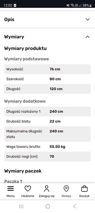 Stół rozkładany Sira 120 Agata meble