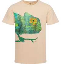T-shirt męski  Koszulka męska bawełniany beżowy XXL  z kameleonem Endo