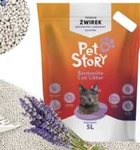 PETSTORY Żwirek bentonitowy lawendowy 5L