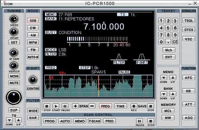 Radioamador ICOM PCR-1500 Receptor multibanda multimodo