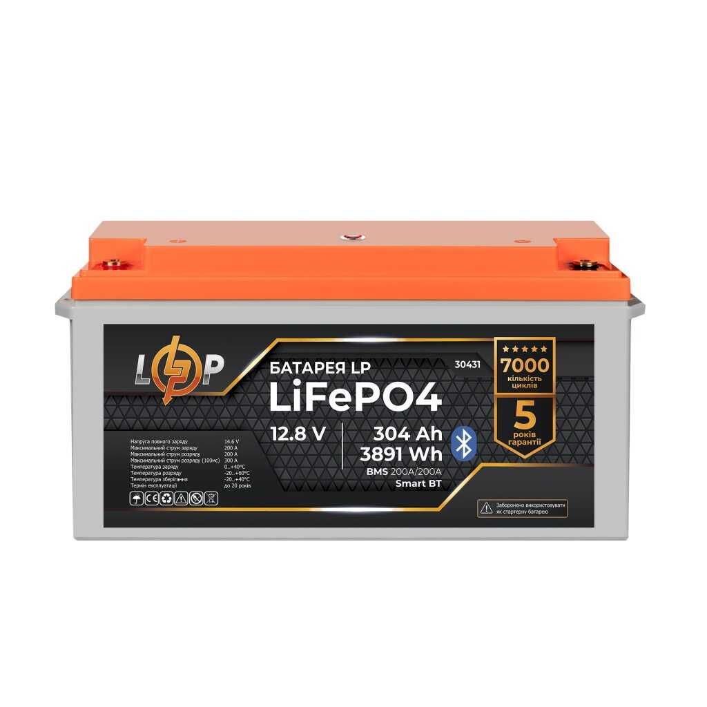 Акумулятор Logic Power LP LiFePO4 12,8V - 304 Ah 3891Wh BMS 200A BT