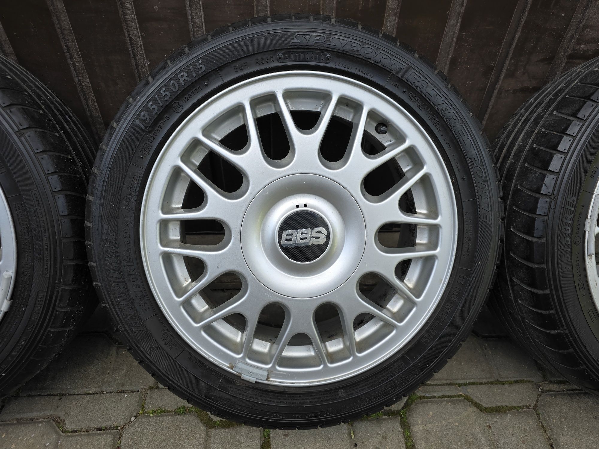 Felgi z oponami 195/50R15 BBS Golf 3 GT MK1 MK2 Jetta Polo Lupo