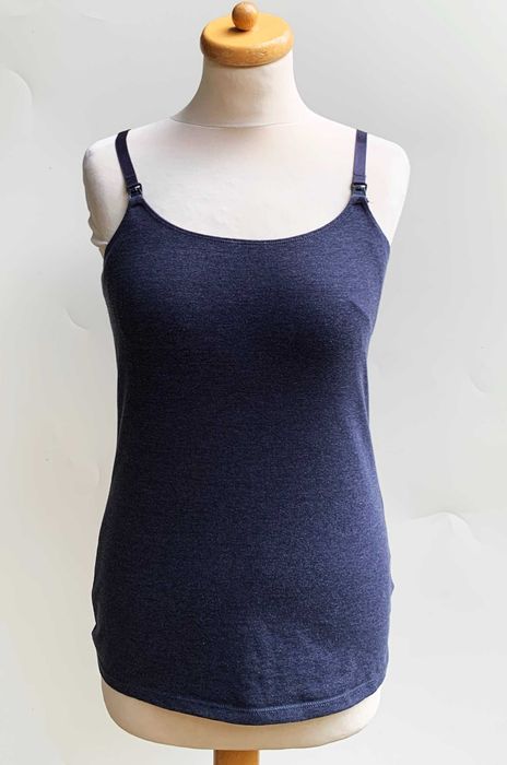Koszulka Bluzka H&M Mama S 36 Granatowa Do Karmienia Ciąża