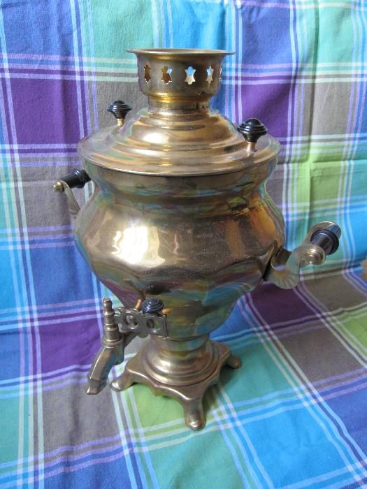 Самовар латунный зШв