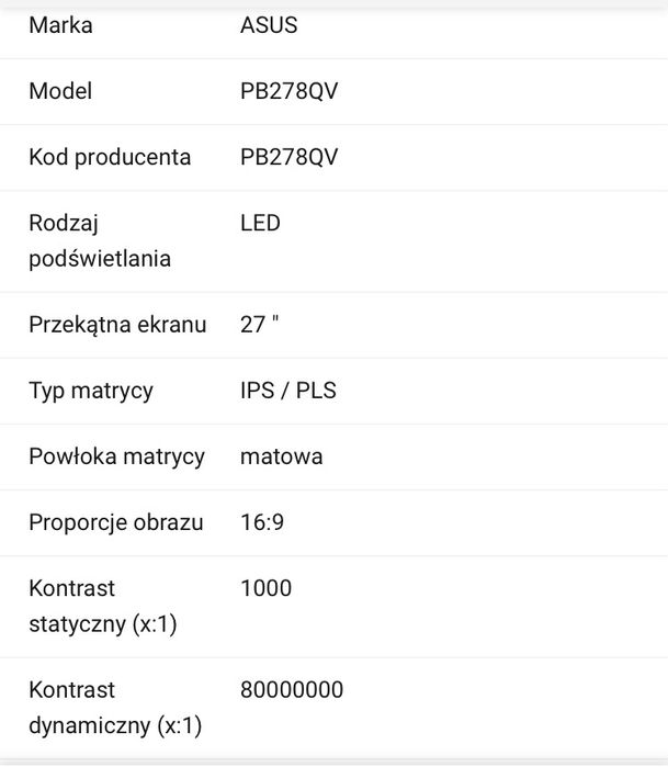 Monitor ASUS jak nowy