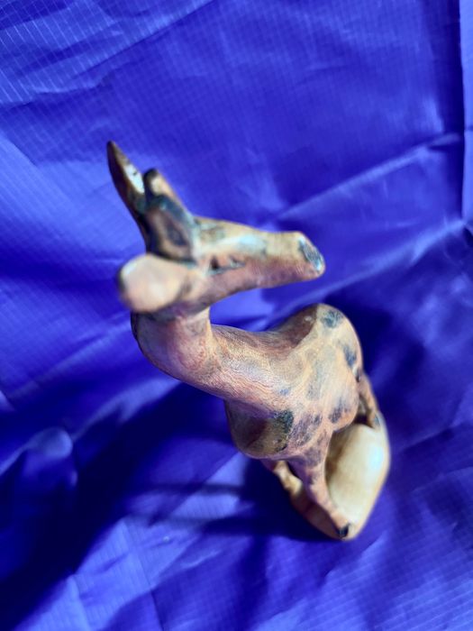 SZTUKA Afryki Rzeźba Afrykańska żyrafa