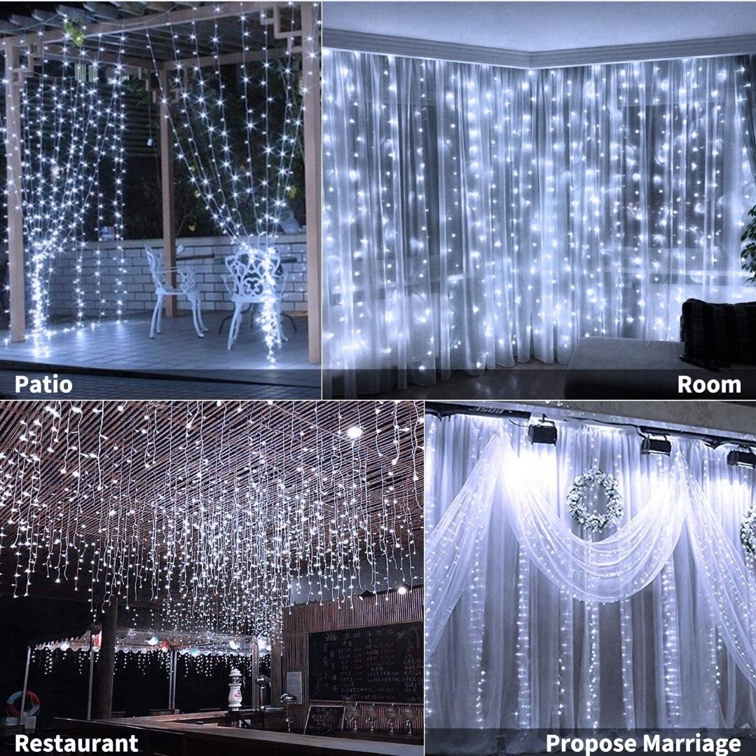 Girlanda/kurtyna świetlna  na prąd 3m/1 m Led