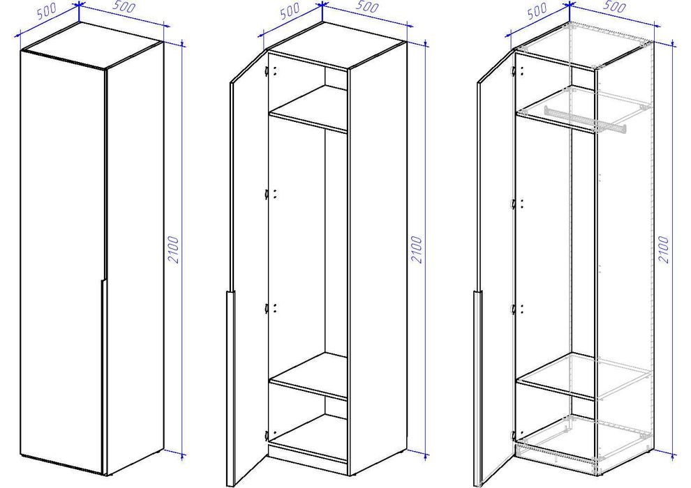 АКЦІЯ!!! ПЕНАЛ 50*50*210 см по супер ціні!!!
