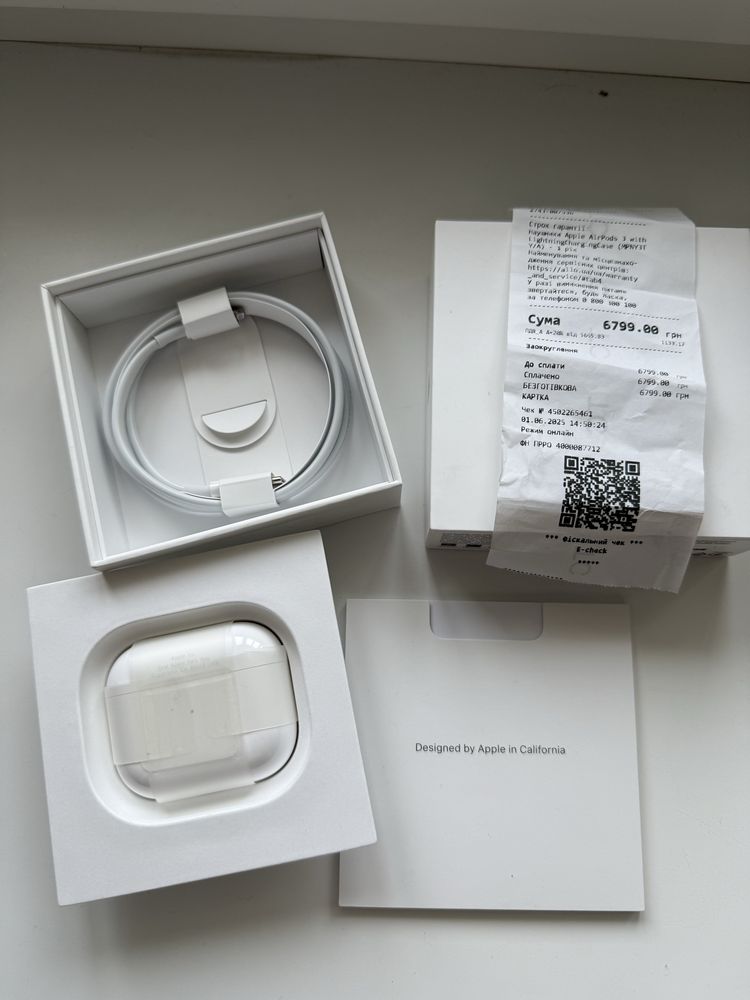 Airpods 3 помилково куплені, не використовувались