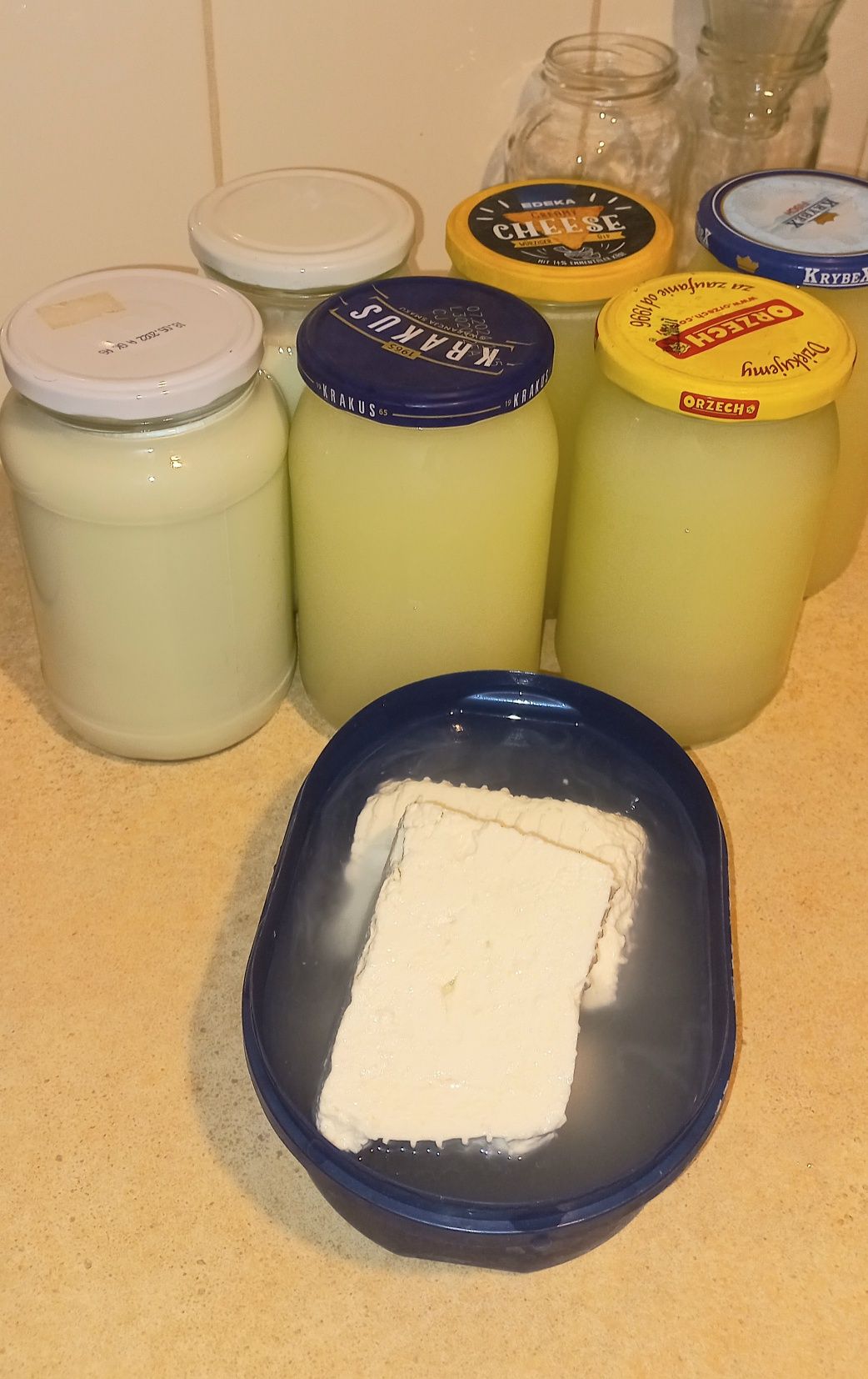 Kozie mleczko , feta , podpuszczkowy