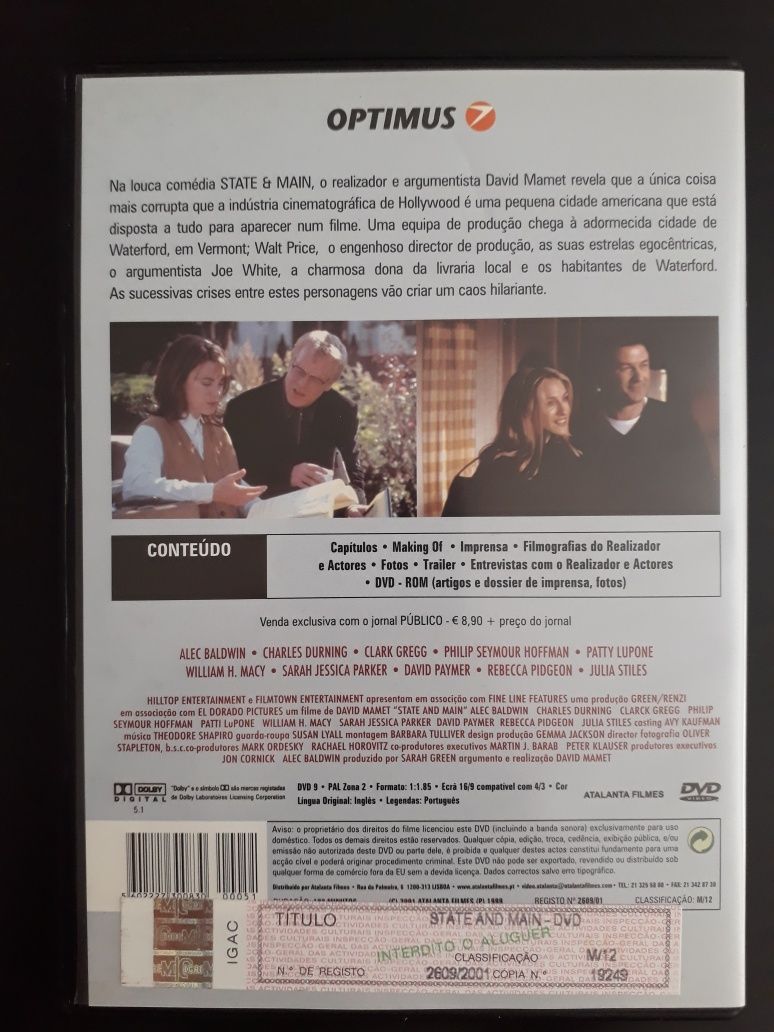 DVD filme "State and Main"