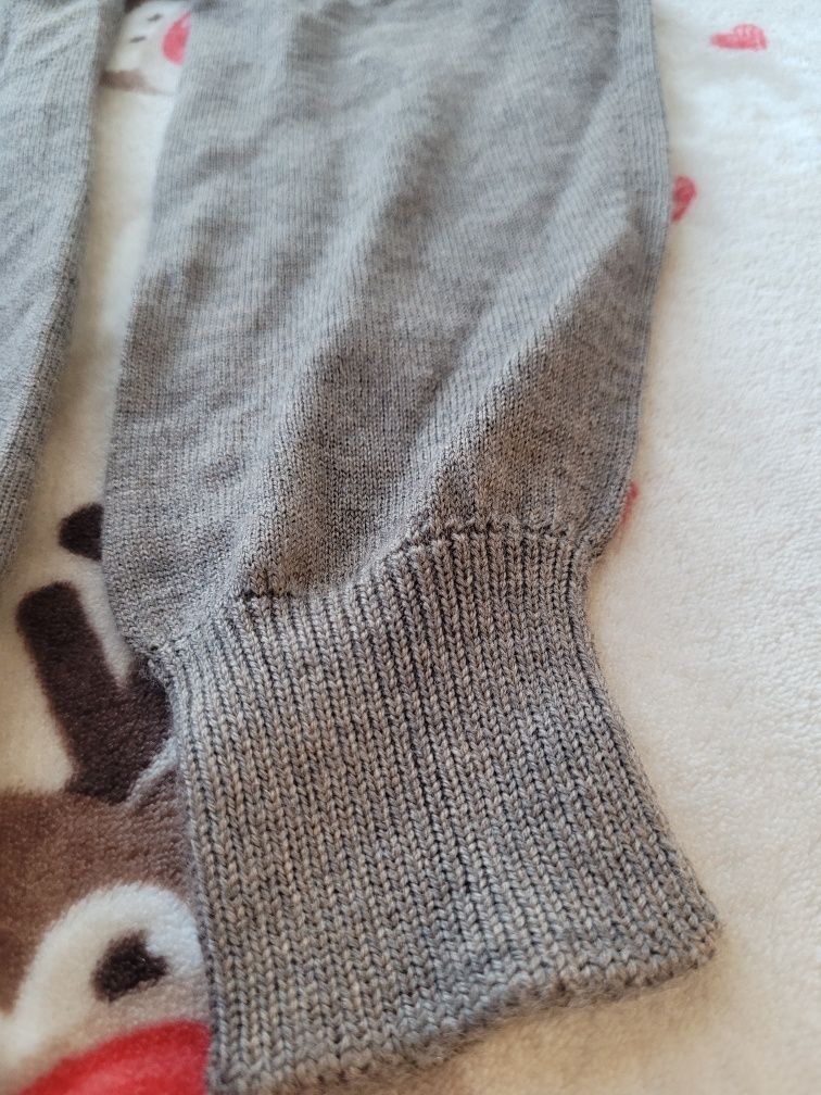 Sweter swetr r S M merino 100proc extra Fine termiczny wełna