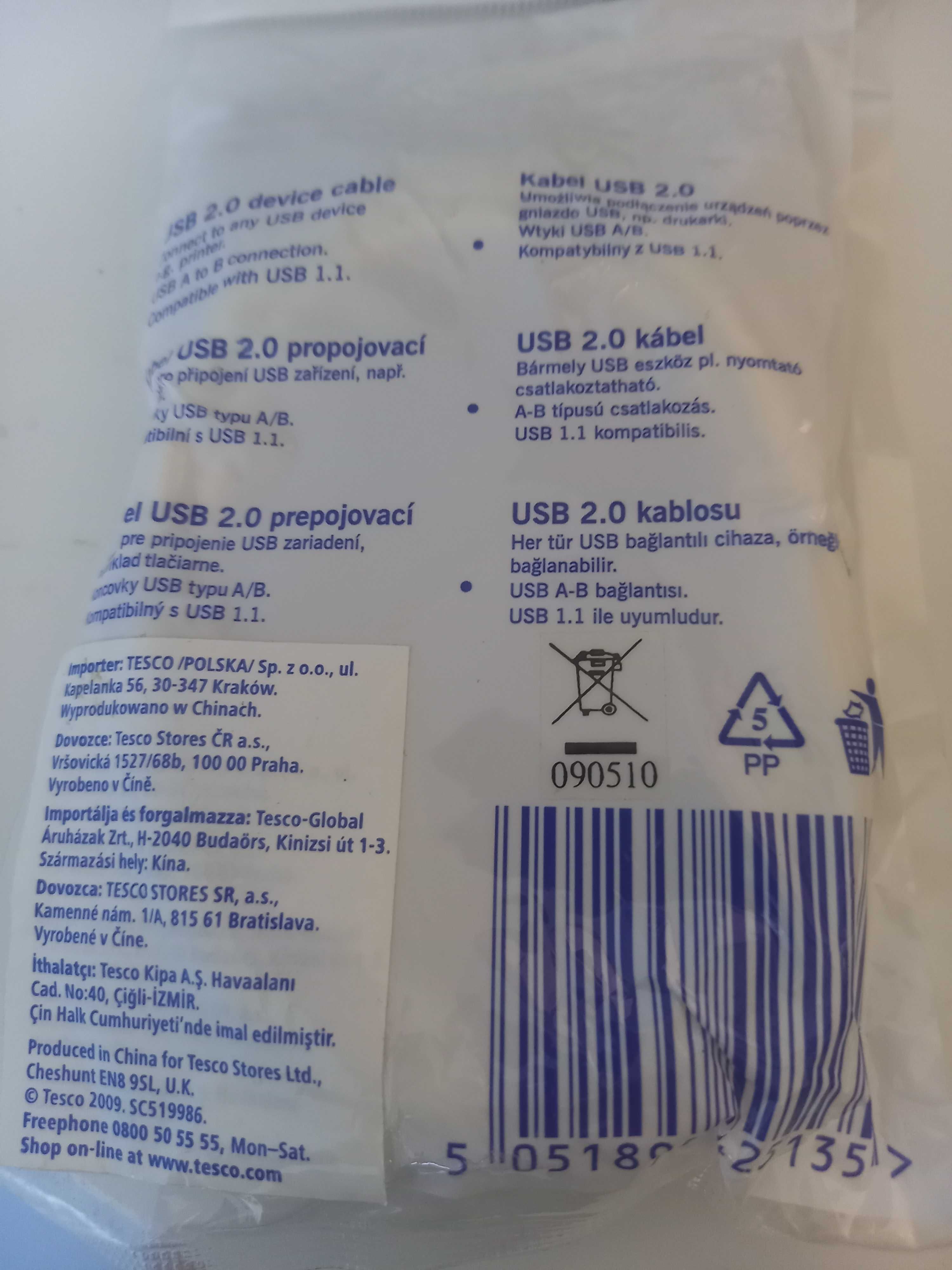 Nowy kabel USB do drukarki