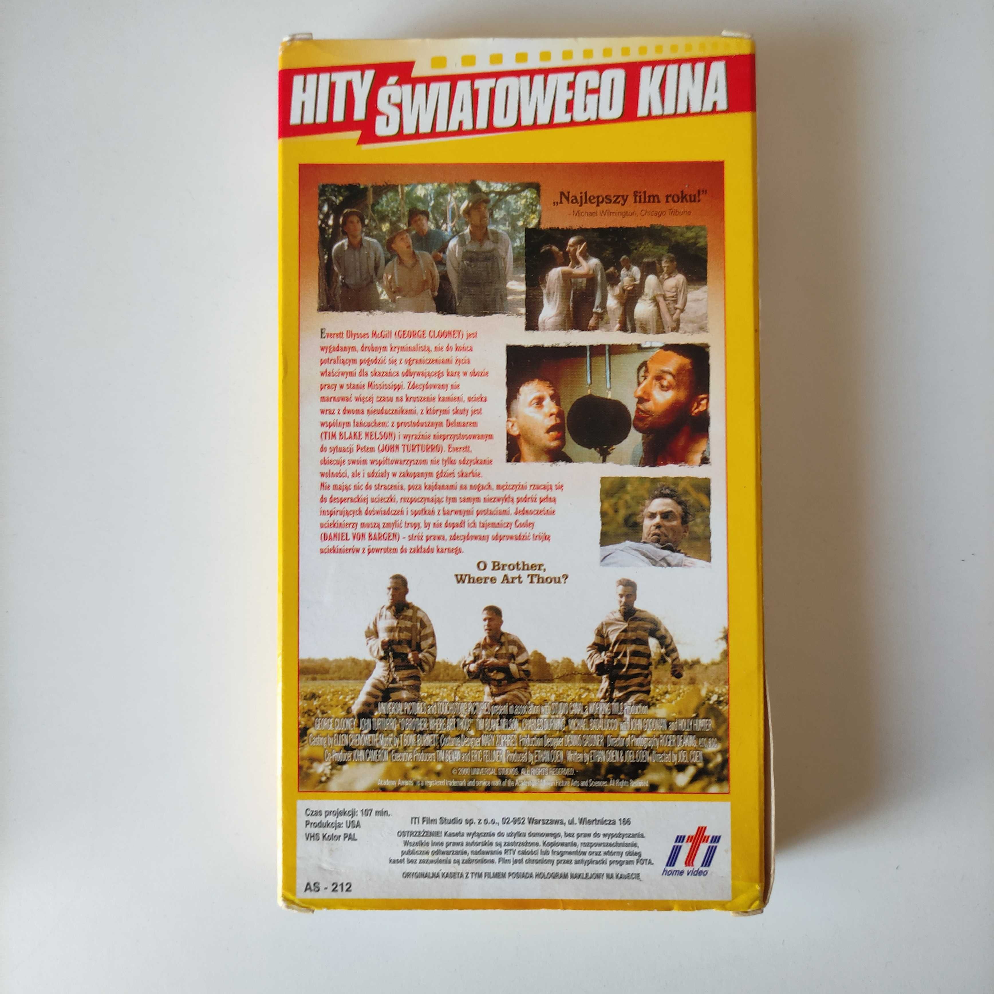 Bracie Gdzie Jesteś - Hity Światowego Kina - Kaseta VHS