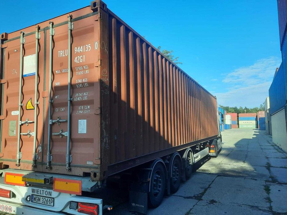 Kontener Morski 40HC Magazynowy 12x2,5x2,6 + Transport HDS