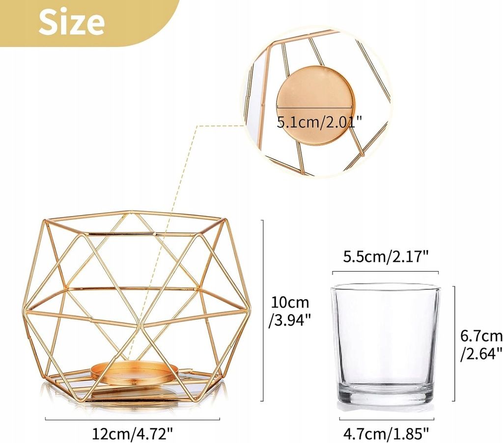 Świecznik Na Tealighty Świece Świeczki Geometryczny