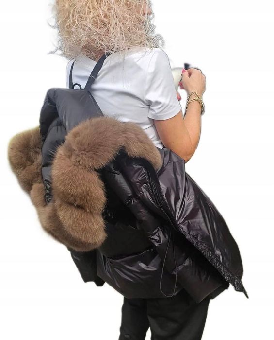 Blackgold kurtka puchowa jenotem typ liza bruce miss fofo roz.M