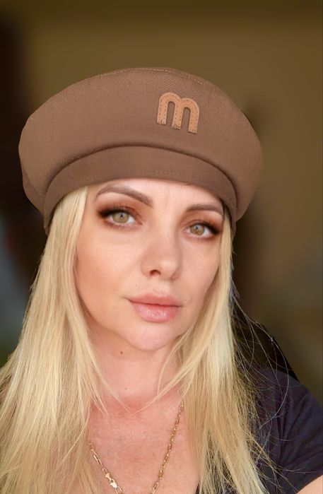 Берет, кепі, колір шоколад