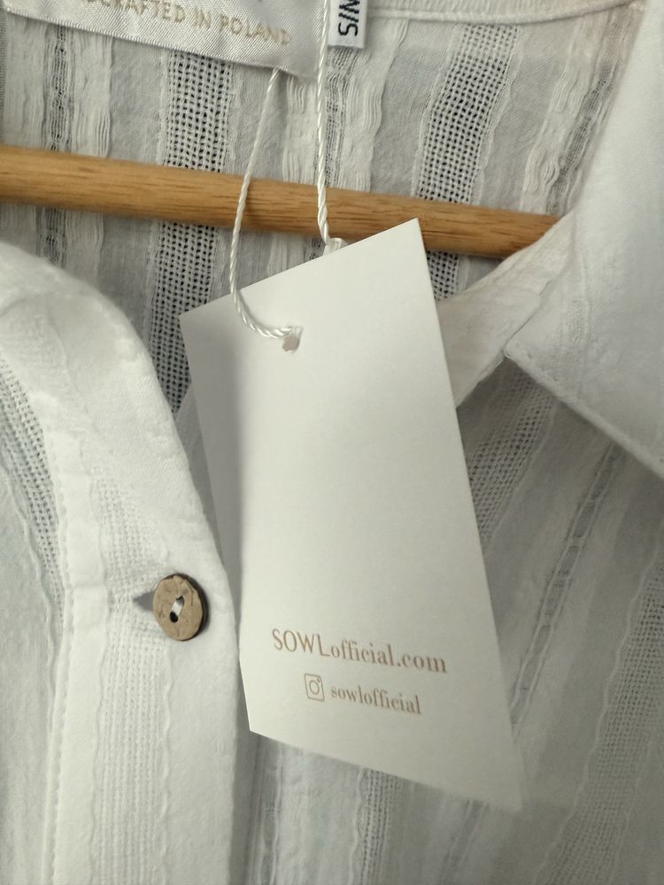 Sowl koszula limitowana S/M oversize z lekkiej GOTS bawełny