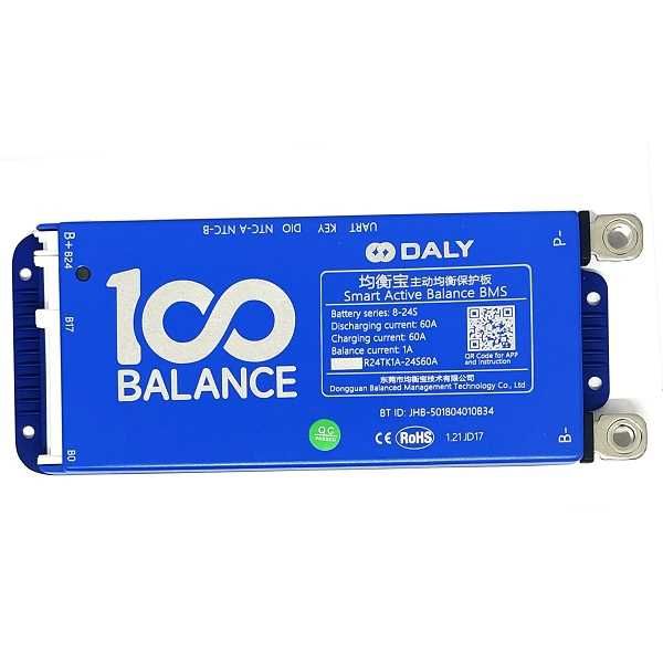 Плати Smart BMS Daly 4-24S, 8-24S + 1А active balancе+BT