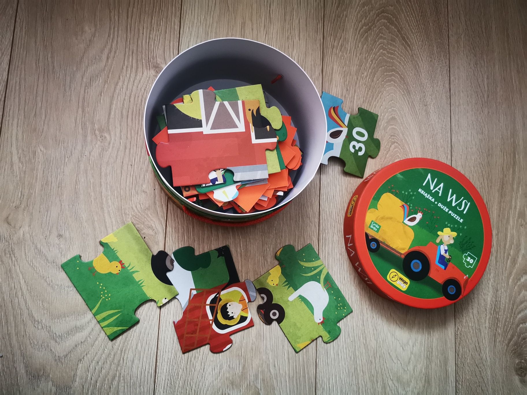 Nowe puzzle dla dziecka duże z ksiazeczką 3+