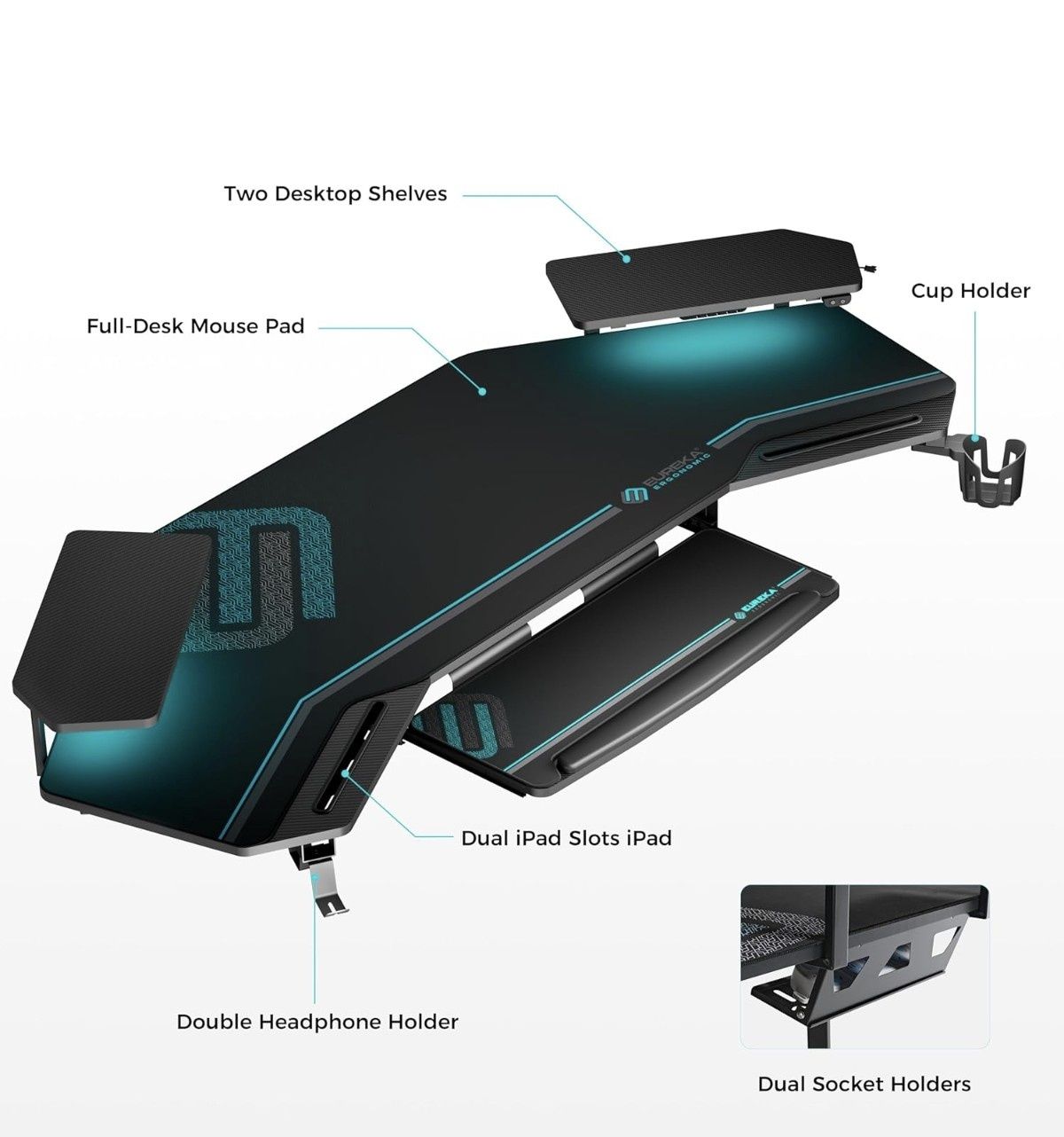 Secretária Gaming EUREKA ERGONOMICS