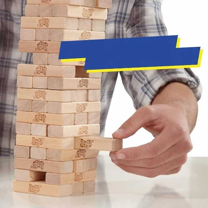 Gra JENGA Oryginalna Classic Gra Zręcznościowa Imprezowa Kklasyczna