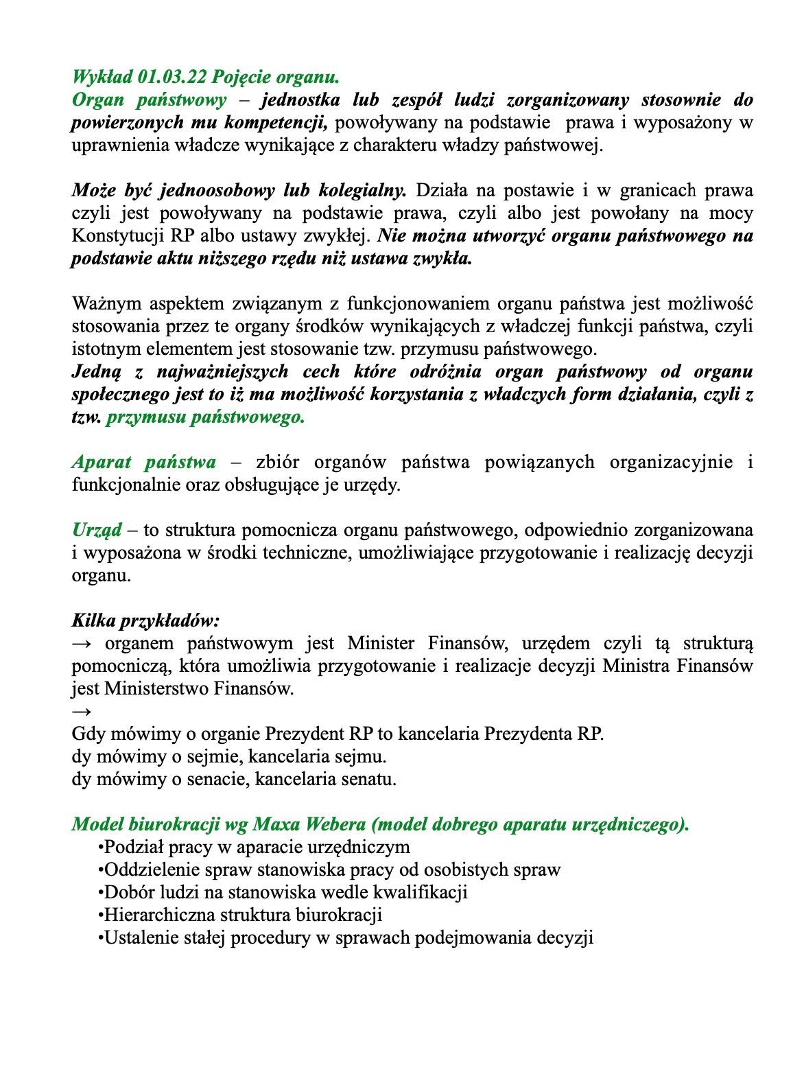 NOTATKI | PRAWO | STUDIA | organy i korporacje - ochrona praw |