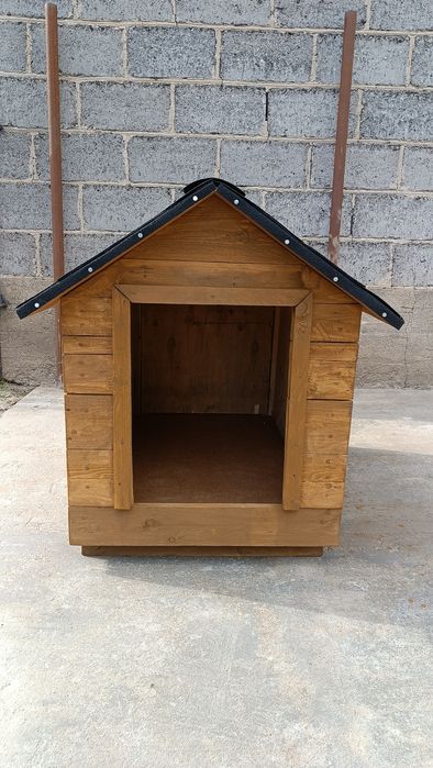 Buda dla psa XL  Duża Nowa Ocieplana • dach z gontu • impregnat dąb