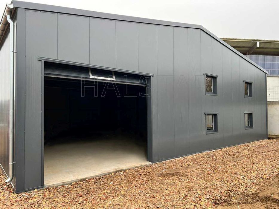 12x20x4m, Hala Stalowa Magazyn, Płyta Warstwowa PIR +Transport HALSTAR