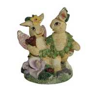 Regency Art ceramiczna kolekcjonerska figurka króliki
