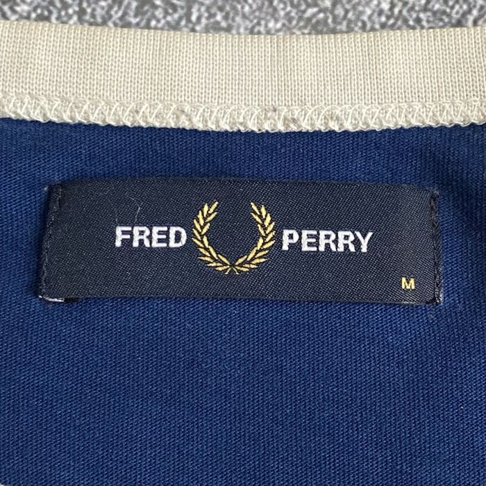 Футболка fred perry з лампасами темно синього кольору, фредак casuals