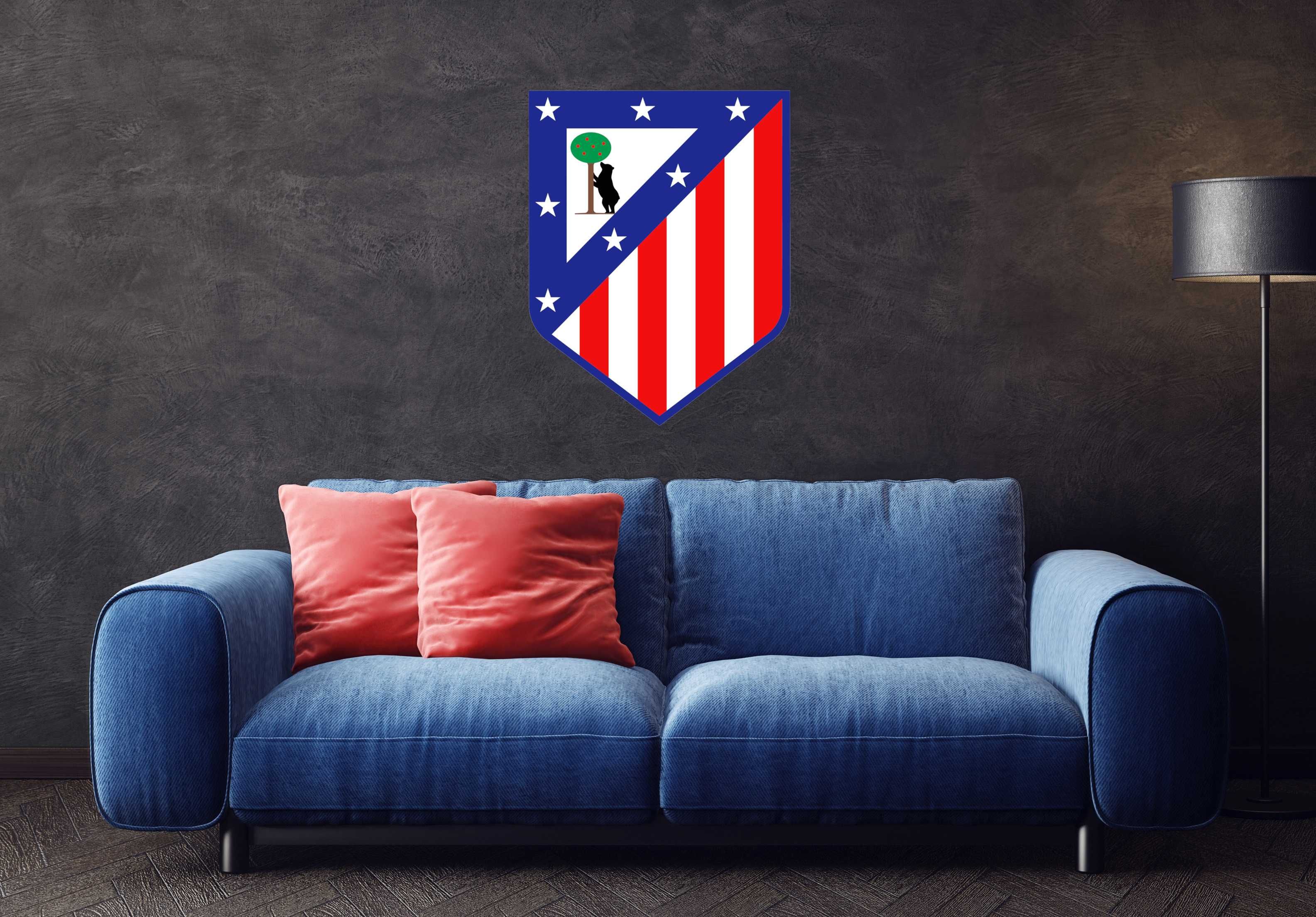 Atletico Madryt nowy Herb na ścianę do domu prezent na urodziny