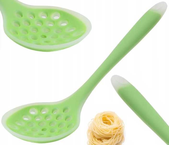 SILIKONOWA ŁYŻKA Kuchenna CEDZAKOWA Szumówka 28 cm Sitko Cedzak HIT!!!