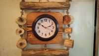 Zegar ścienny drewniany góralski folk ludowy