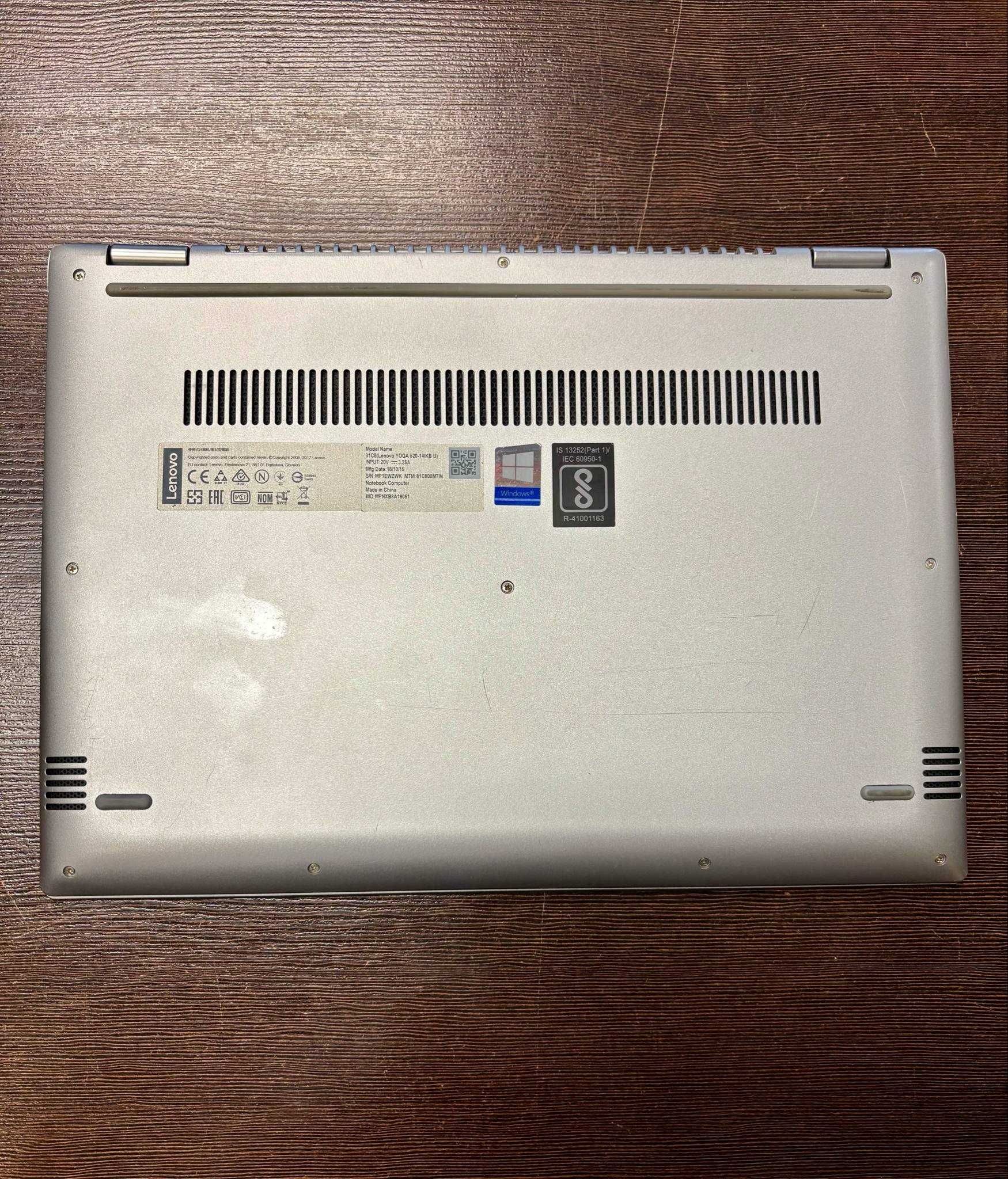 Laptop Lenovo Yoga 520 (i3-7020u, 4GB RAM, 500GB SD + 1TB )