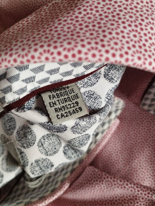 Koszula męska z długim rękawem i kołnierzykiem różowa Ted Baker