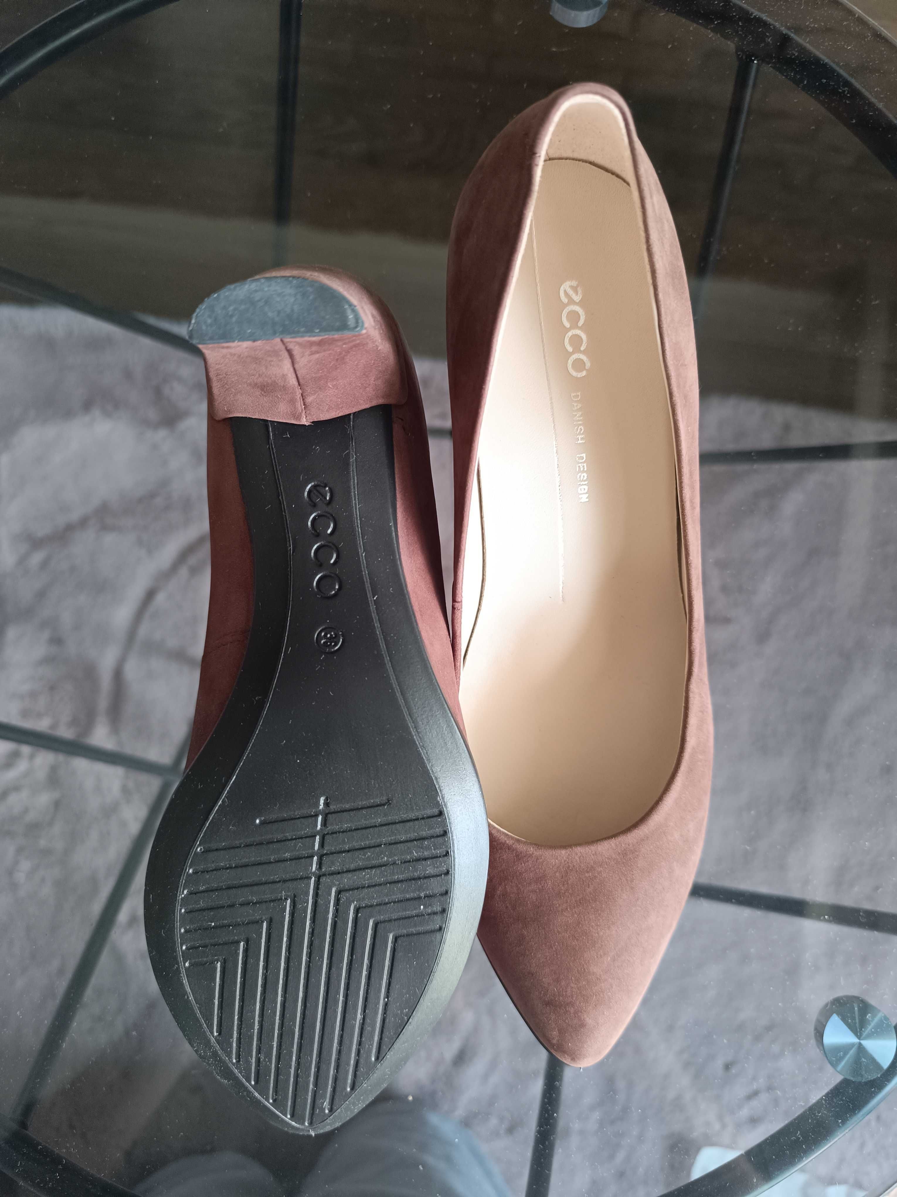 Ecco Shape Pointy Sleek - Czółenka - brązowy 36 nowe