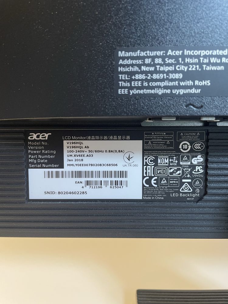 2 Monitores (ACER e SAMSUNG)