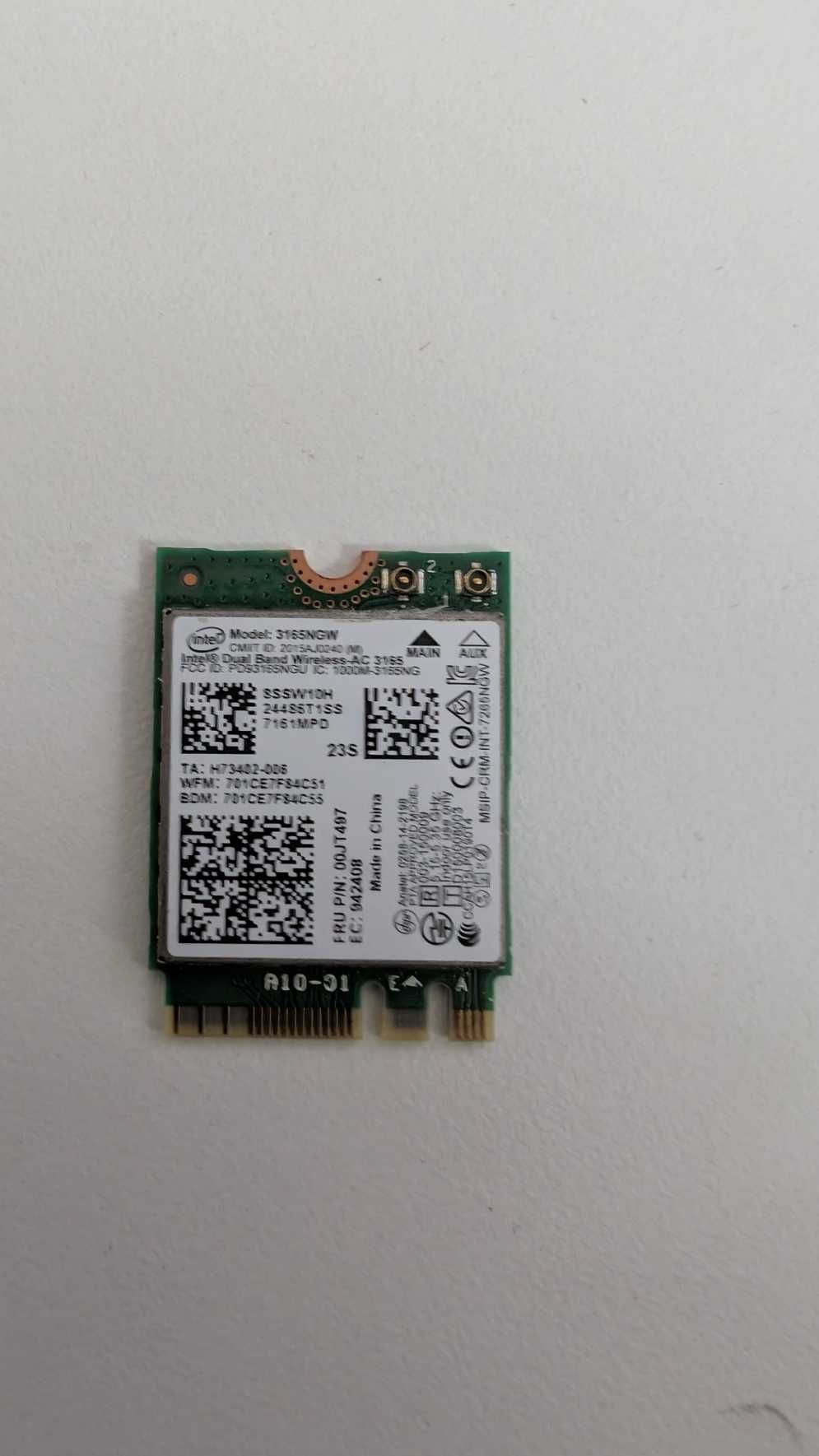 Intel® Dual Band Wireless-AC 3165 kata sieciowa