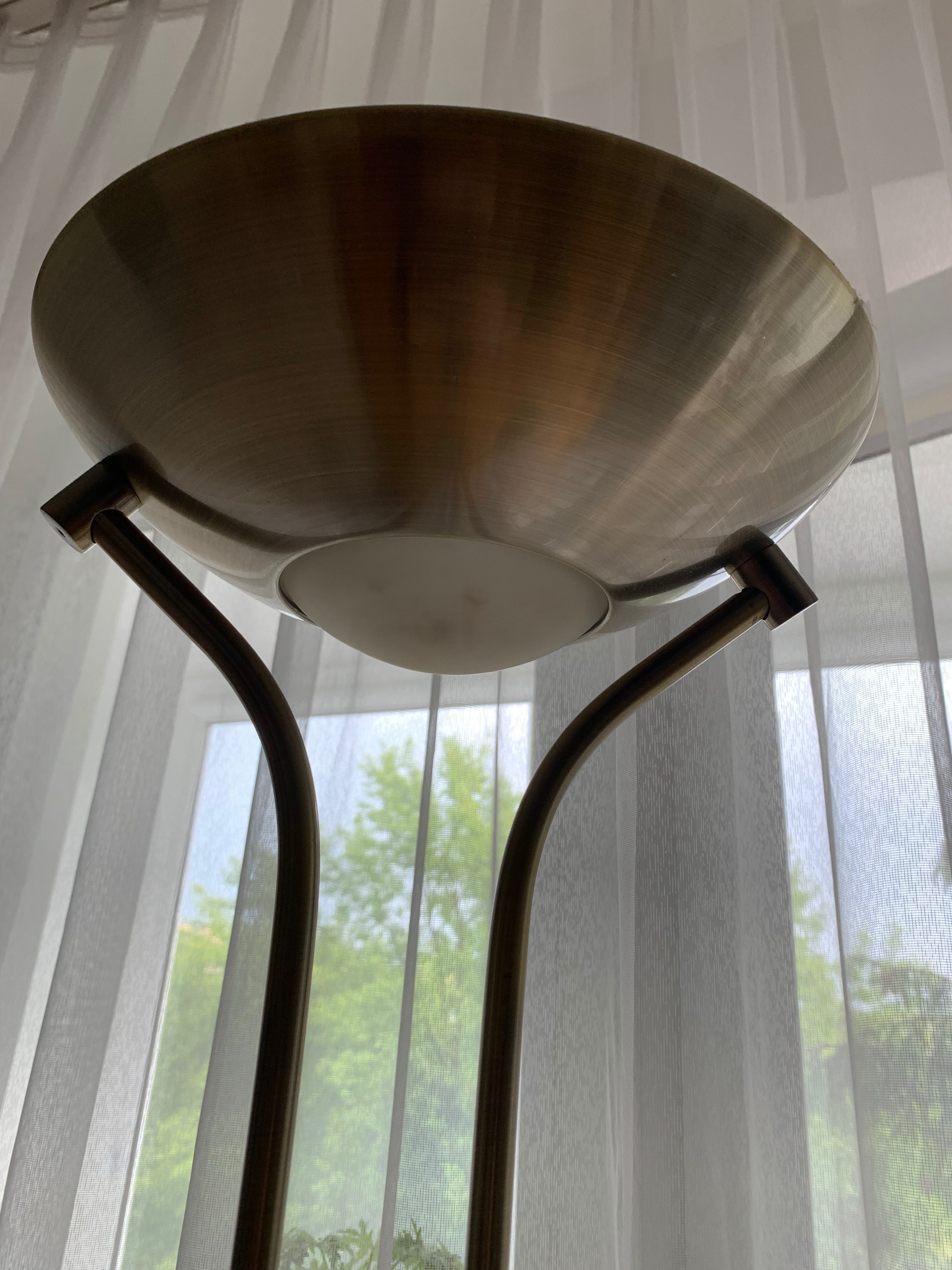 Lampa podłogowa złoto szczotkowane