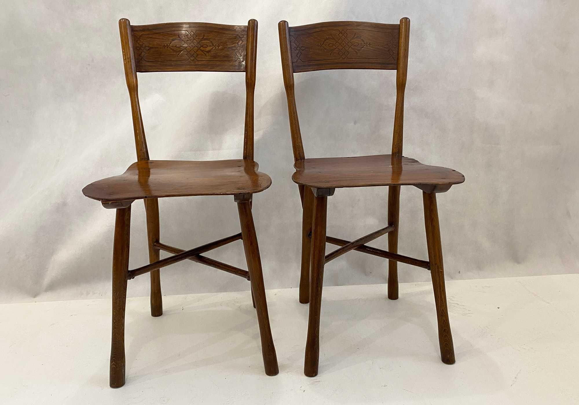 Zestaw 4 krzeseł  Jacob & Josef Kohn drewniane Austria 1900s