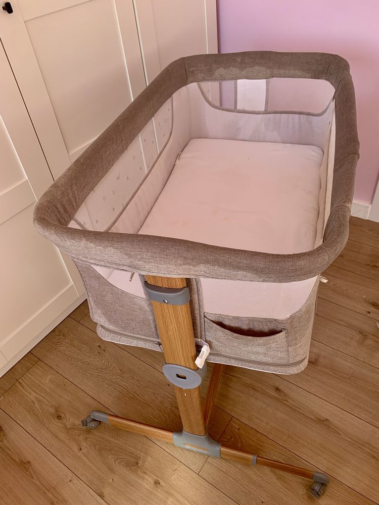 MoMi SMART BED łóżeczko 4w1 dostawka